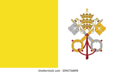 Bandera de los eps de formato vectorial de la Ciudad del Vaticano