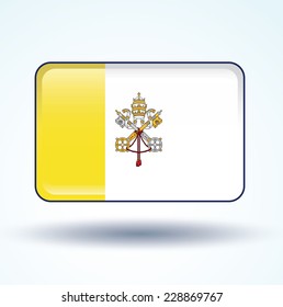 Flag of Vatican city, vector illustration