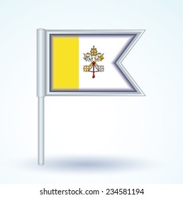 Flag of Vatican city, vector illustration
