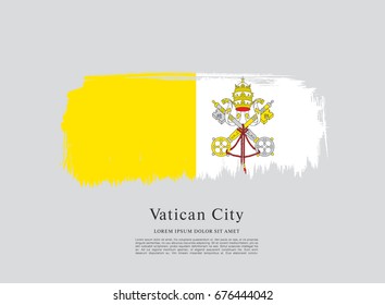 Flag of Vatican City vector illustration