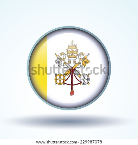 Flag of Vatican city, vector illustration