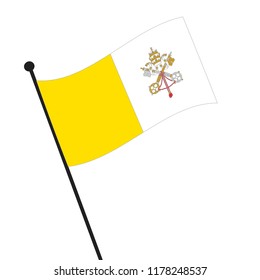 Flag of Vatican City,Vatican City Flag Icon vector illustration