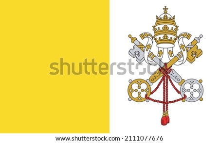 Flag of Vatican. Vector illustration