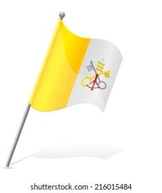 flag of Vatican vector illustration isolated on white background