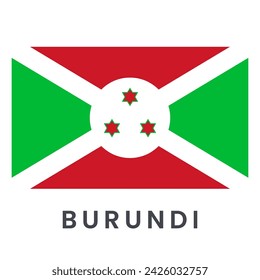 Flag vector of Burundi isolated on white background.