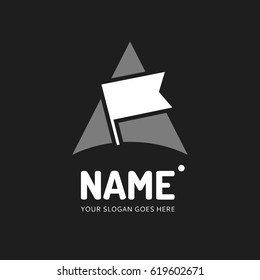 Flag vector concept icon. Flat design logotype. Web graphic element.