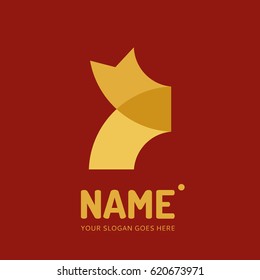 Flag vector concept icon. Flat design logotype. Web graphic element.