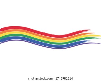  diseño de vector de marca. Bandera gay. 