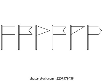 flag vector design illustration isolated on white background