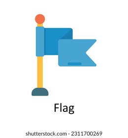 Flag Vector  Flat Icon Design illustration. Sports and games  Symbol on White background EPS 10 File