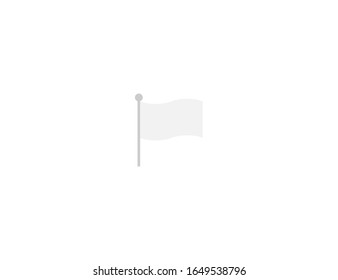 Flag vector flat icon. Isolated white flag emoji illustration 