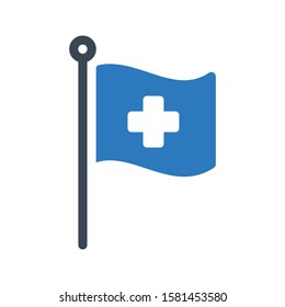 flag vector glyph color icon  
