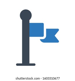 flag vector glyph color icon 
