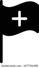 flag vector glyph flat icon