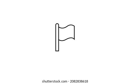 Flag vector glyph icon design	