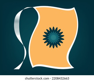 Diseño gráfico vectorial de bandera. Diseño ilustrativo de bienvenida.