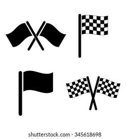 Flag - vector ico, set