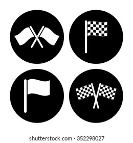 Flag - vector ico, set