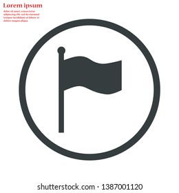 flag vector icon 10 eps , Lorem ipsum Flat design