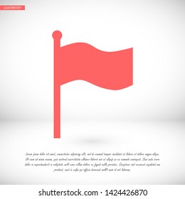 flag vector icon 10 eps , Lorem ipsum Flat design