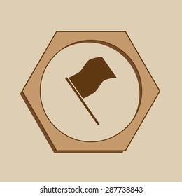 Flag vector icon. 