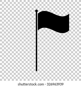 flag vector icon - black illustration