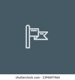 Flag vector icon. Flag concept stroke symbol design. Thin graphic elements vector illustration, outline pattern for your web site design, logo, UI. EPS 10.