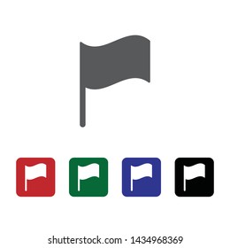 Flag vector icon. Element of interface for mobile concept and web apps illustration. Thin glyph icon for website design and development, app development. Vector icon