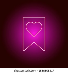 Flag vector icon. Element of simple icon for websites, web design, mobile app, info graphics. Pink color. Neon vector
