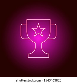 Flag vector icon. Element of simple icon for websites, web design, mobile app, info graphics. Pink color. Neon