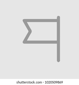 Flag vector icon eps 10. Simple isolated pictogram.