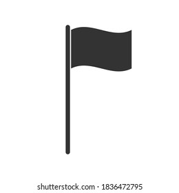 Flag vector icon. Flat shape symbol sign. Black silhouette isolated on white background.