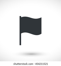 Flag vector icon. Graphic symbol for your design, logo. Gray glyph on a white background. Isolated sign.
