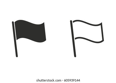 Flag vector icon. Illustration isolated for graphic and web design.