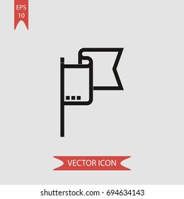 Flag vector icon, illustration symbol