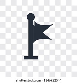 Flag vector icon isolated on transparent background, Flag logo concept