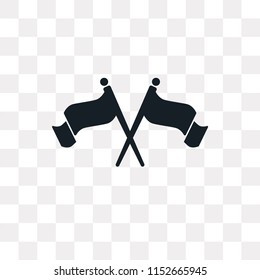Flag vector icon isolated on transparent background, Flag logo concept