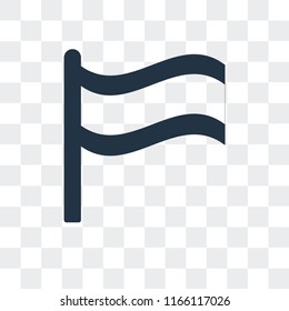 Flag vector icon isolated on transparent background, Flag logo concept