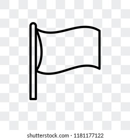 Flag vector icon isolated on transparent background, Flag logo concept