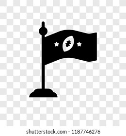 Flag vector icon isolated on transparent background, Flag transparency logo concept