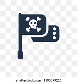 Flag vector icon isolated on transparent background, Flag transparency concept can be used web and mobile