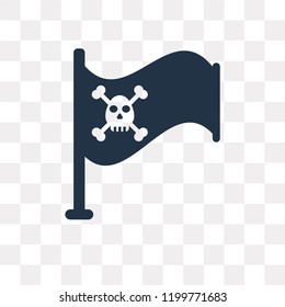 Flag vector icon isolated on transparent background, Flag transparency concept can be used web and mobile