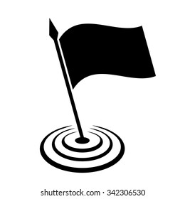 Flag vector icon isolated on white background