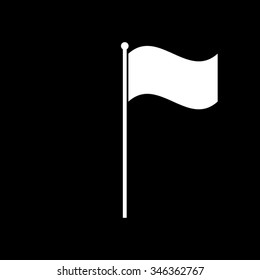 flag vector icon isolated on black