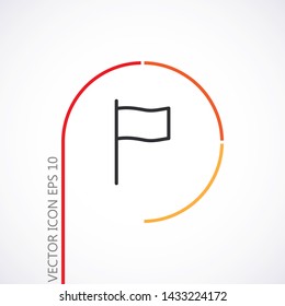 flag Vector icon . Lorem Ipsum Illustration design