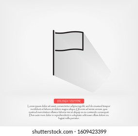 Flag vector icon , lorem ipsum Flat design
