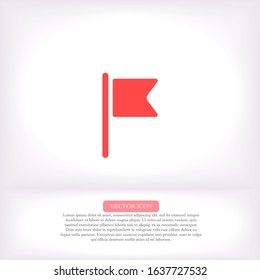 Flag vector icon , lorem ipsum Flat design