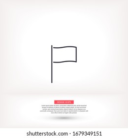 Flag vector icon , lorem ipsum Flat design
