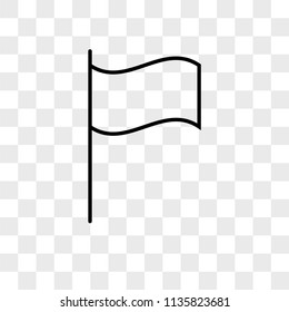 Flag vector icon on transparent background, Flag icon