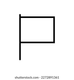 Flag Vector Icon, Outline style, isolated on white Background.